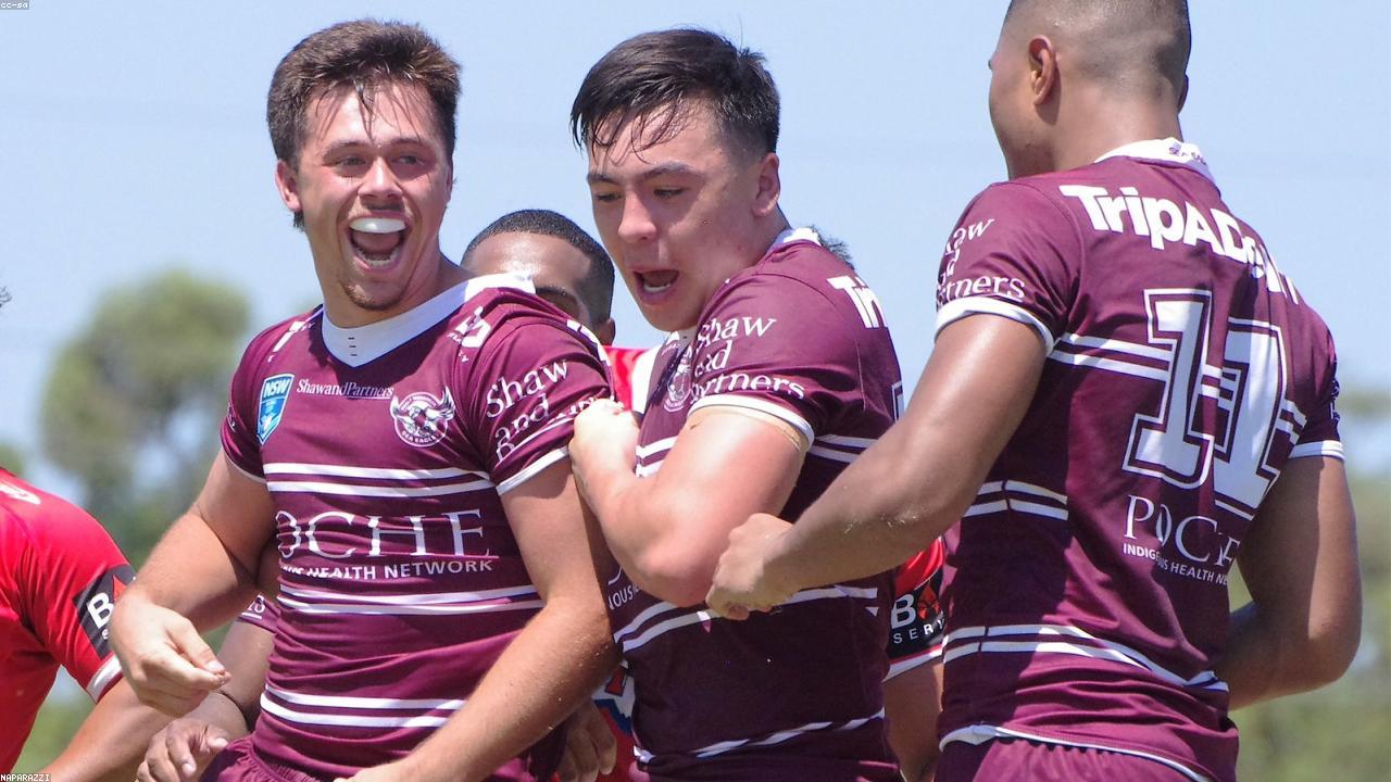 Rugby players on the pitch