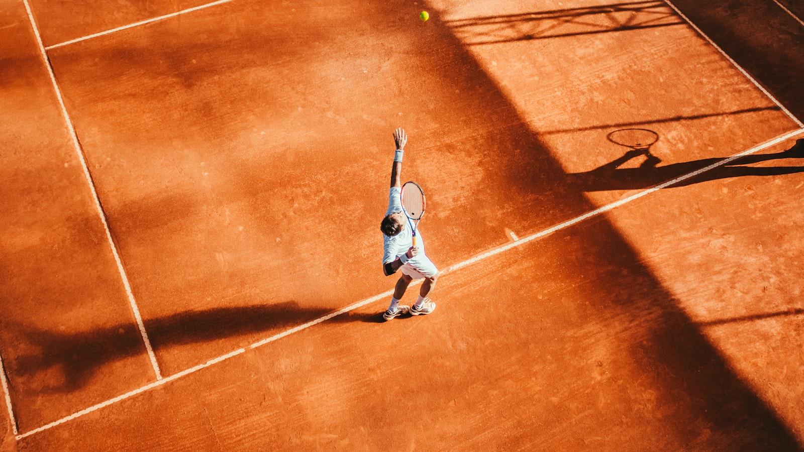 Tennis player on a clay court